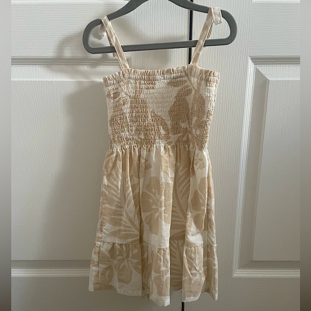 NWOT BabyGAP Cream and Tan Floral Toddler Girl Kids Dress